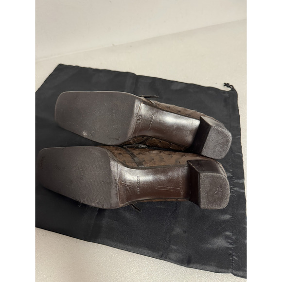 Prada Shoes Mens Size 38.5 Ostrich Leather Slip On Loafers Made in Italy - Picture 10 of 13